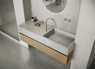 MSN BASIN 140 - Custom washbasin with pop-up waste