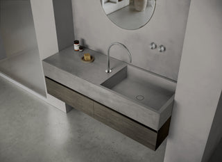 MSN BASIN 140 - Custom washbasin with pop-up waste