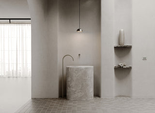JP COLUMN - Freestanding basin Carrara Beige