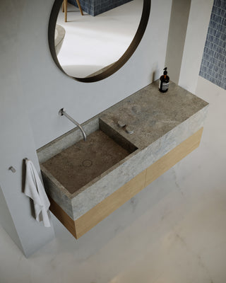 MSN BASIN 140 - Custom washbasin with pop-up waste