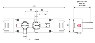 BOX03 -  Build-in part thermostat, diverter & outlet