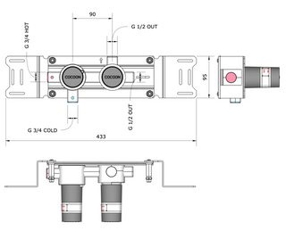 BOX24-V Build-in part thermostat & valve