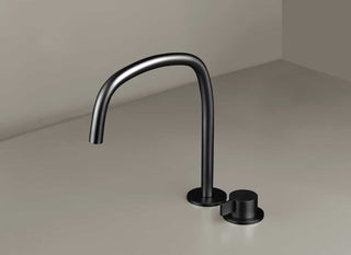 COCOON PB SET11 Deck mounted basin mixer with swivel spout - gunmetal black