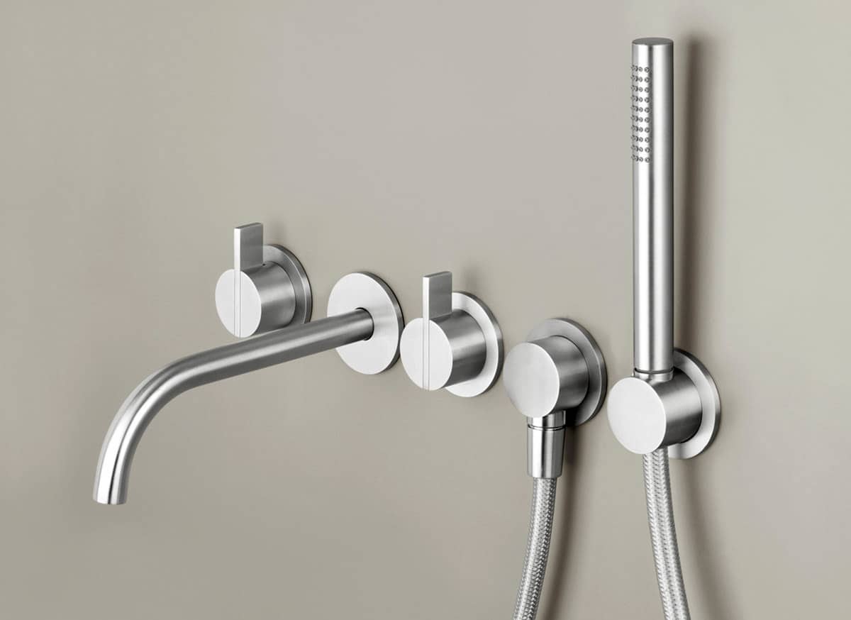 COCOON PB SET31 Wall mounted complete bath set - stainless steel